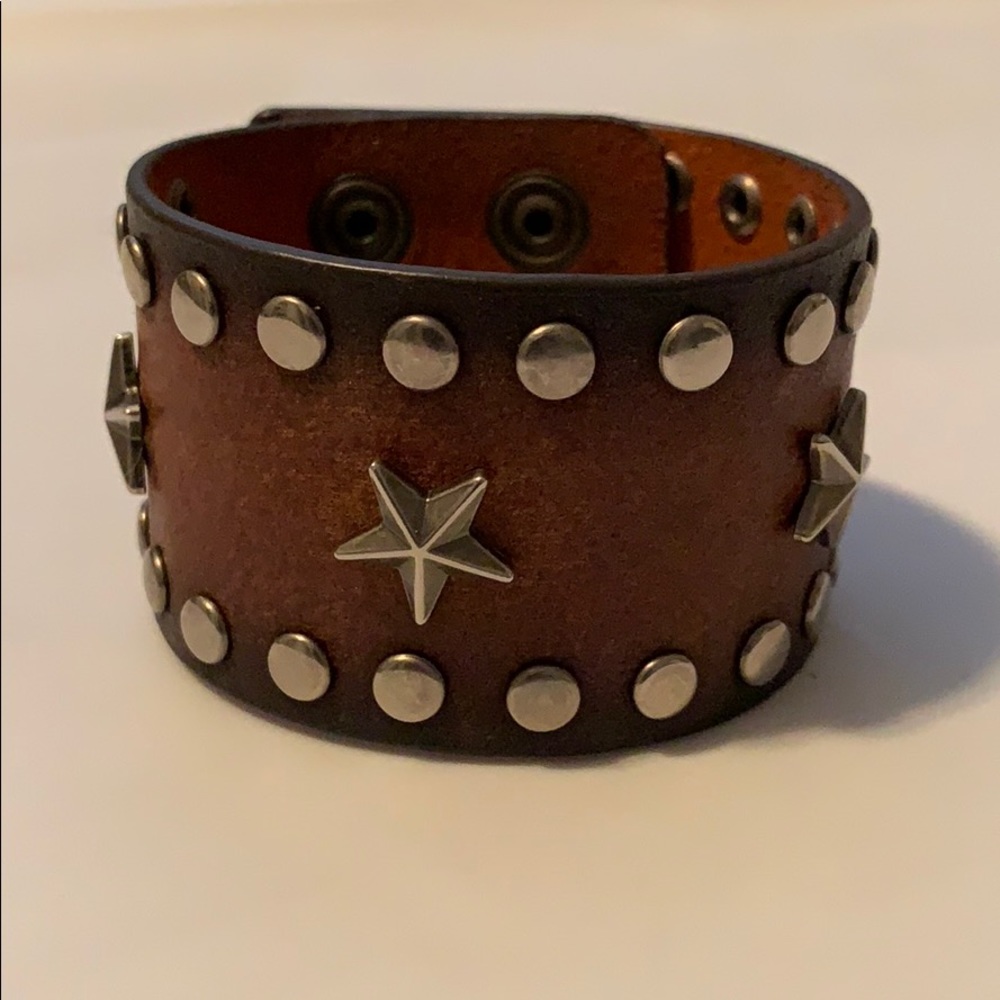 Brown leather cuff
